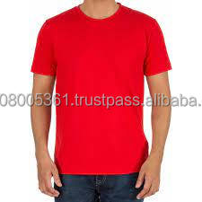 T-shirt à manches courtes et col rond pour hommes, Logo et Design personnalisés, couleur rouge, haute qualité exportation, du Bangladesh, - Product Image 6