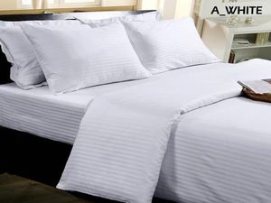 ผ้าปูที่นอนไมโครไฟเบอร์เนื้อนุ่มพิเศษสำหรับโรงแรม สีขาว แบบแผ่นเรียบและแบบรัดมุม ขายส่ง - Product Image 3