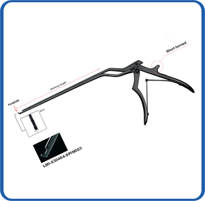Rongeurs de Kerrison pour laminectomie, manuels, en forme de baïonnette, en acier inoxydable, revêtement noir plasma, antiadhésifs, autoclavables, pour la colonne vertébrale - Product Image 3