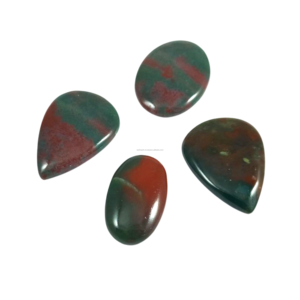 Lot de cabochons en agate de sang africaine naturelle en vrac, haute qualité, vert et rouge, 20-40 mm, pour bijoux de guérison - Product Image 1