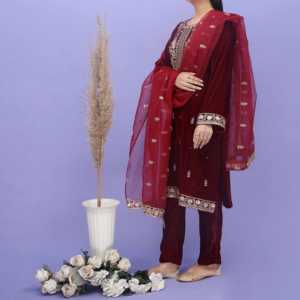 Pantalon PW4262 en velours orné de 3 pièces pour femmes avec style et confort améliorés - Product Image 2