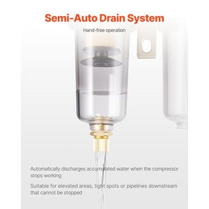 Separatore d'Acqua per Compressore d'Aria a 3 Stadi con Filtro da 5 m/1 m/0,01 m Micron, Componenti per Compressori Industriali - Product Image 4