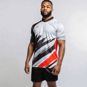 Maillot de rugby OEM par sublimation pour hommes, uniforme d'entraînement de football sublimé, uniformes de rugby imprimés 100 % polyester pour hommes - Product Image 1