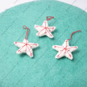 Felt Star Snowflake hanging wool Christmas Tree Decorations