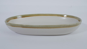 Assiette ovale en céramique marron de style japonais pour restaurant HORECA, idéale pour servir des pâtes, des salades et des plats principaux - Product Image 5