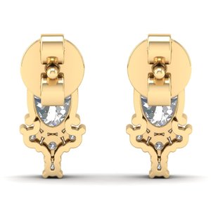 REYES Factory Outlet Price Oval Cut 0.91 Carat Lab Grown Diamond <b>Stud</b> <b>Earrings</b> For Women Sparkle 925 <b>Sterling</b> <b>Silver</b> Jewelry - Product Image 4
