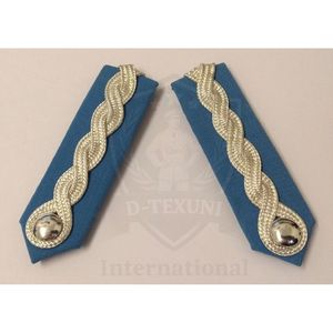 Custom Embroidered Eco-Friendly Epaulettes Gold <b>Stripes</b> Fan Badge Sew-On Badges for Uniform Shoulder Rank By D-TEXUNI INTL - Product Image 3