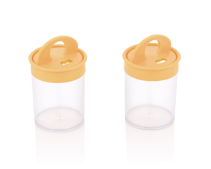 Juego de recipientes para especias con tapa morada doble, de plástico transparente, resistentes al polvo, para hierbas y especias - Product Image 3