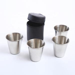 Juego de Vasos de Chupito Mini Imra Impex con Funda de Cuero, 4 Vasos Portátiles para Vino, Color y Logotipo Personalizables, para Campamento, Fiestas y Viajes - Product Image 5