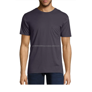 Summer Collection Heavyweight Cotton Blank Drop Shoulder Short Sleeve <b>Men's</b> <b>T</b> <b>Shirt</b> Oversized With <b>Pocket</b> - Product Image 1