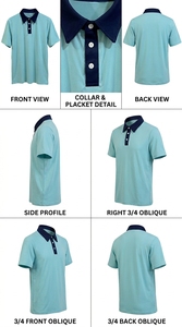 Chemise en polyester tricoté pour homme, respirante, séchage rapide, vêtements de sport décontractés, logo personnalisé, uniforme, chemise de golf, fournisseur en gros, OEM - Product Image 3