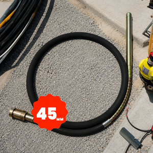 Vibrateur à béton Tayo 45 mm à tige flexible, moteur pneumatique haute efficacité, type externe - Product Image 1