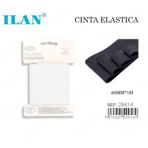 Nastro elastico Ilan 80 mm x 1 m per cucito e artigianato - Product Image 1
