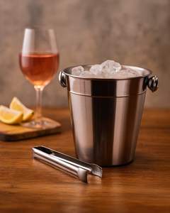 Elegante Cubitera Metálica para Vino, Champaña y Cerveza, Enfriador de Bebidas Resistente, Perfecto para el Hogar y la Cocina - Product Image 3