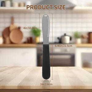 Set di 4 Utensili per Burro in Acciaio Inox con Manico Ergonomico: Coltello, Arricciatore, Grattugia e Spalmatore con Fori per Formaggio - Product Image 3