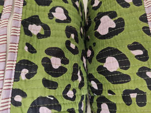 Sacs de maquillage en coton durable à imprimé floral Leporad vert foncé, pochettes indiennes, trousse de toilette de voyage, organiseur de cosmétiques - Product Image 4