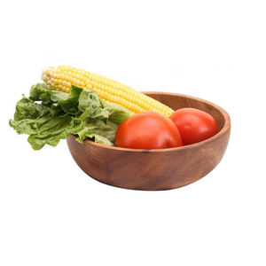 Eco-Friendly Wooden <b>Salad</b> Making Set with Bowls Plates Spoon-Dishwasher Safe - Product Image 2