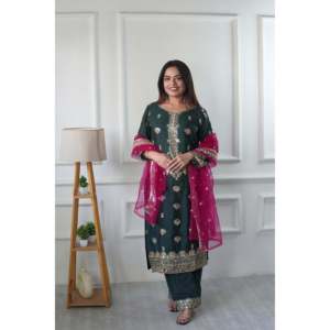 ชุดสาวสวย plazzo และ dupatta สำหรับงานปาร์ตี้ - Product Image 6