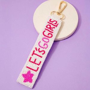 Luxury Handmade Beaded Zipper Keychain Pendant Custom Design Fashion <b>Key</b> <b>Ring</b> Silver Crystal Beads Adjustable <b>Bag</b> Accessories - Product Image 2