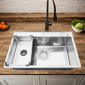 Évier de cuisine en acier inoxydable 304 gaufré à la main en forme de rectangle bon prix de l'usine du Viet Nam avec un trou - Product Image 5