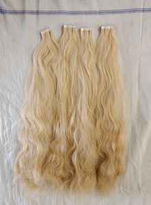 Extensiones de trama de cabello Remy virgen Rubio estilo recto Premium indio cabello humano Temple de Color claro de alta calidad del sur de la India - Product Image 2