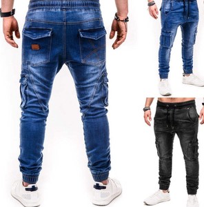 Pantalon en jean stretch respirant pour homme, coupe droite, effet délavé au laser, design de créateur, vente en gros directe usine, meilleur prix, mode personnalisée, OEM, prix abordable - Product Image 5