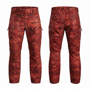 Hot Selling Soft Shell Waterproof <b>Camouflage</b> Pattern Sublimation Printing <b>Cargo</b> Pants Workwear High Waist Heavy Duty Pants Men - Product Image 4