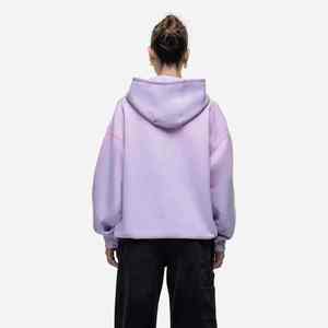 เสื้อฮู้ดผู้หญิงสีลาเวนเดอร์ สั่งทำขายส่งจากสหรัฐอเมริกา เสื้อคลุมมีฮู้ดลำลองสำหรับฤดูใบไม้ร่วง สไตล์สตรีทแฟชั่น ใส่ได้ทุกวัน จากโรงงานผู้ผลิต - Product Image 2