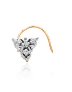 Chaîne de nez en or blanc rose massif 18 carats, bijou léger de taille standard, élégant pour un usage quotidien, accessoire de mode féminin - Product Image 3