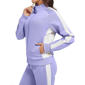 ชุดลำลองผ้าเนื้อนุ่มยืดหยุ่นสำหรับผู้หญิง ชุดวอร์มเอวยางยืดทรงเข้ารูป ชุดจ็อกกิ้งไซส์ใหญ่ ใส่สบายสำหรับผู้หญิง - Product Image 4