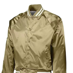 Chaqueta Bomber de Satén para Hombre, Cuello Alto Delgado, de Alta Calidad, Transpirable, Resistente al Viento, Cálida para Invierno - Product Image 3