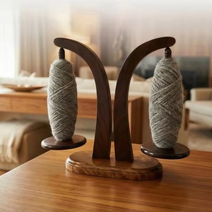 Wooden Double Yarn Holder Magnetic Rotating Yarn Ball Stand Anti Slip Knitting Crochet Rack <b>Desk</b> <b>Organizer</b> - Product Image 3