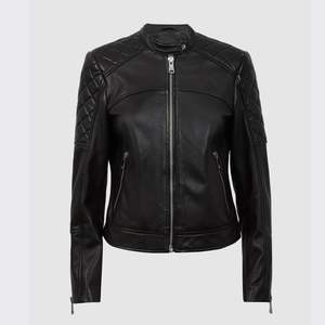 Veste de moto en cuir véritable pour femme, personnalisée et brodée, écologique, coupe courte, en cuir de vachette, vente en gros - Product Image 1