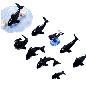 Nuevos Adornos de Animales Tallados a Mano, Estilo Folk, Pequeñas Figuras Creativas de Peces en Cristal, Decoración para el Hogar y Escritorio, Color Personalizable - Product Image 1