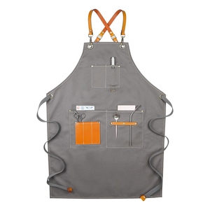 Delantal de barbero de calidad, delantal utilitario para salón de belleza, delantal de lona con imitación de cuero, delantal de barbero premium con múltiples bolsillos reforzados - Product Image 3