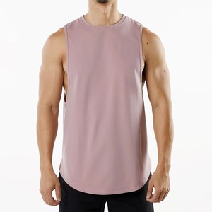 เสื้อกล้ามออกกำลังกายผู้ชาย ผ้าฝ้าย ระบายอากาศ ยืดหยุ่น สีพื้นเรียบ  รับผลิตตามแบบ - Product Image 1
