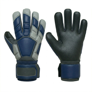 Football Goalkeeper Gloves Leather Full Finger Non-Slip Palm <b>Adjustable</b> Wrist <b>Strap</b> Unisex Sports Protection - Product Image 5