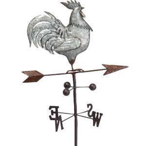 Indicador meteorológico de pájaro volador con brújula, adorno de jardín para exteriores, estilo tradicional, resistente a la intemperie, instalación con estaca - Product Image 6