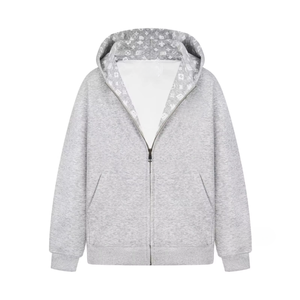 Sweat à capuche patchwork vintage américain pour homme, coupe ample, doublure polaire chaude, style rétro, surdimensionné, décontracté avec poches - Product Image 1