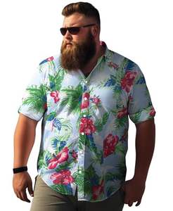 Camisa de Hombre con Cuello Camp Collar, Manga Corta, Estampado Tropical Hawaiano, Casual de Playa, con Botones, Colorida, para Verano - Product Image 2