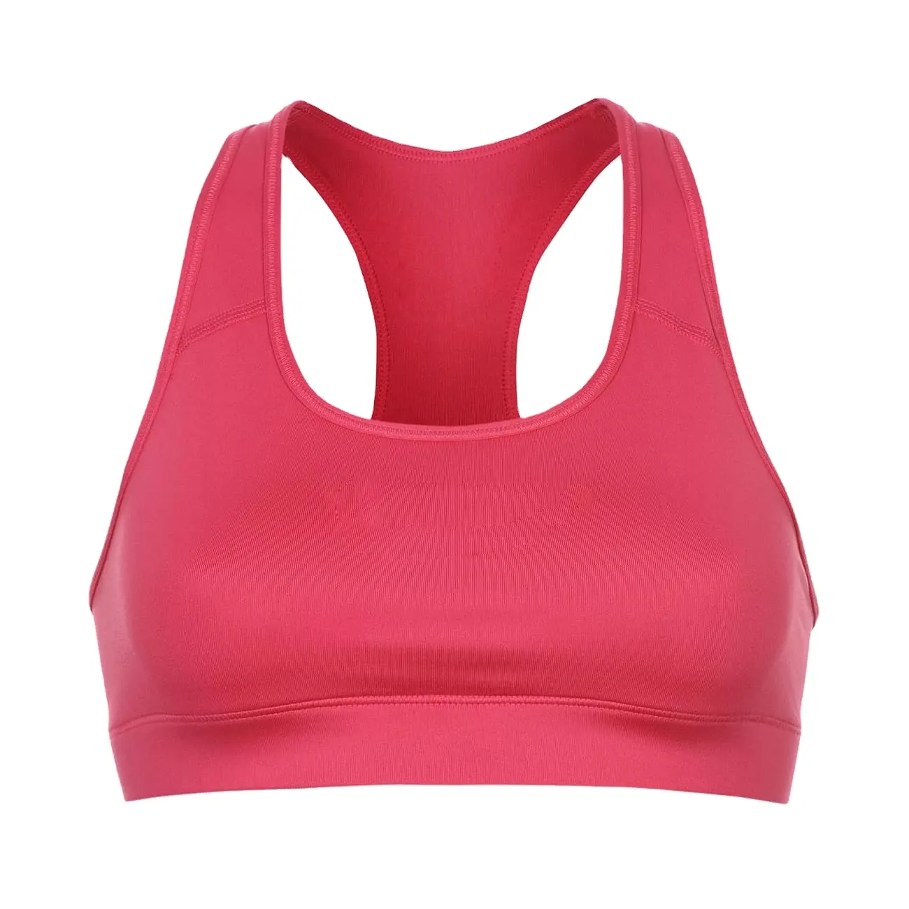Pro Sports Bra 88% Polyester 12% Elastane Double Layers for a Compression Fit Lightweight Chest Band Racerback Strap Stabilizers