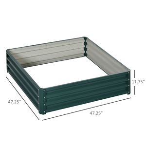Galvanized 4x4 Steel <b>Frame</b> Raised Garden Bed Green for Vegetables Flowers <b>Plants</b> Herbs-Garden Buildings - Product Image 3