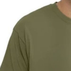 T-shirt Homme Vert Olive Uni Col Rond Manches Courtes Coton Doux Décontracté Coupe Ample Respirant Été Streetwear Personnalisable - Product Image 6