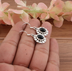 Natural <b>Black</b> Onyx Drop <b>Earrings</b> 925 Sterling Silver Luxury Party Jewelry <b>for</b> <b>Women</b> Classic <b>Black</b> Gemstone Wholesale - Product Image 3