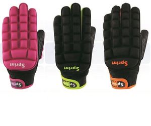 Gants de hockey sur gazon personnalisés avec logo, doigts entiers, fermeture auto-agrippante, unisexe, fabriqués au Pakistan, équipement sportif en promotion - Product Image 1