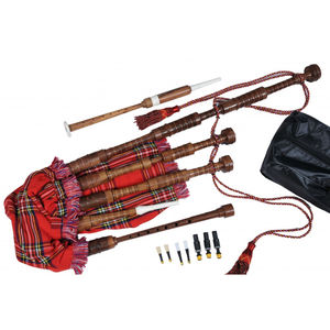 Instruments de musique écossais traditionnels : Ensemble de dudelsots des Highlands en bois de rose naturel pour défilés, cérémonies et spectacles sur scène - Product Image 1