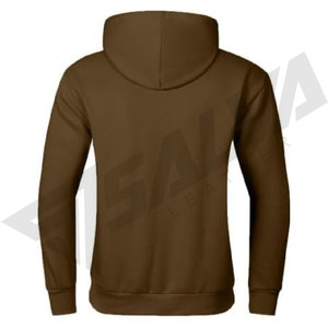Sweat-shirt à capuche marron pour homme, coupe classique, décontracté, avec blocs de couleur, en tissu tricoté, écologique, 100 % coton, avec poche doublée - Product Image 5