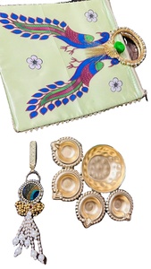 Vente en gros Cadeau de décoration unique Diwali Bougeoirs indiens Bougeoir chauffe-plat pour décorations de fête - Product Image 3