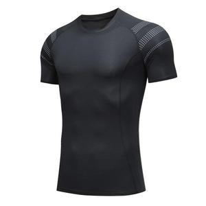 Sports Top T Shirts Rashguard Custom Rash Guard Fitness Gym Shirt Rash Guard Men Short Sleeve Hot Selling Breathable <b>Tight</b> Shirt - Product Image 3