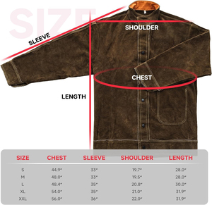 Chaqueta de Soldadura a Precio de Mayoreo, Resistente al Fuego y las Llamas, Chaqueta de Seguridad para Soldador, Ropa de Trabajo Duradera de Cuero Vacuno FR - Product Image 6